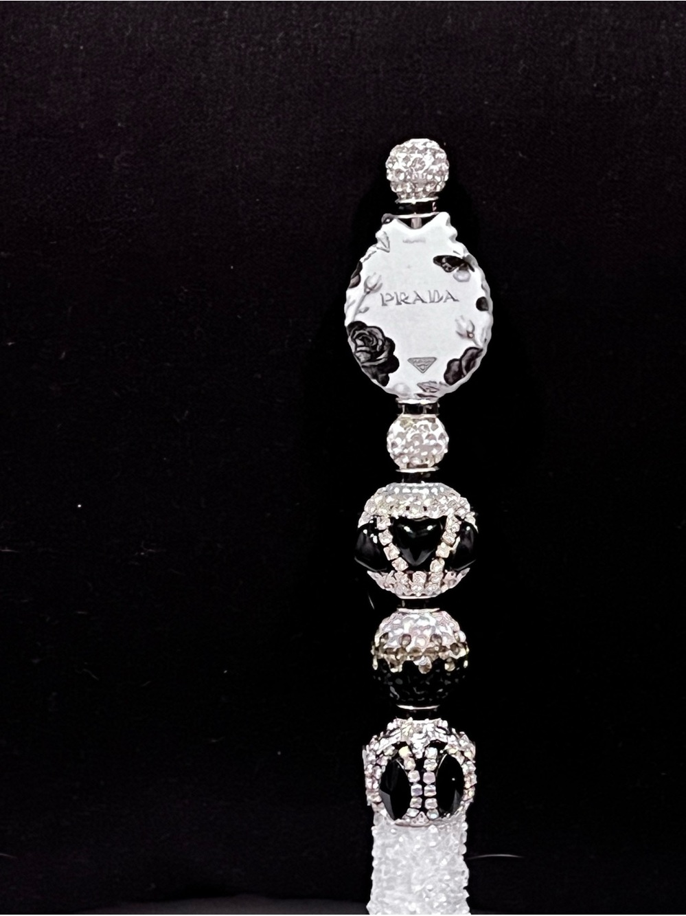 Rare Fashion designer acrylic focal fancy beaded pen